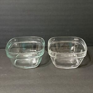 x2 Rubbermaid Glass 4 cup Food Storage Container Bowl NO Lid 7N63 Discontinued
